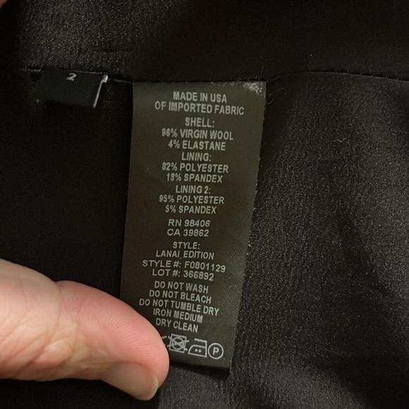 Theory black open blazer in stretched wool - Picture 6 of 6